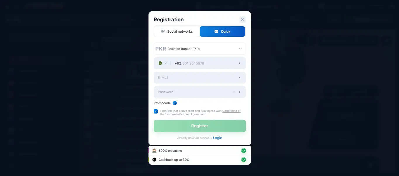 1win Registration Guide for Pakistani Players